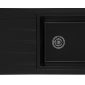 FS QUARTZ SINGLE BOWL WITH DRAIN BOARD 40x20x9