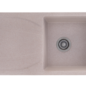 FS QUARTZ SINGLE BOWL WITH DRAIN BOARD 34x17x8