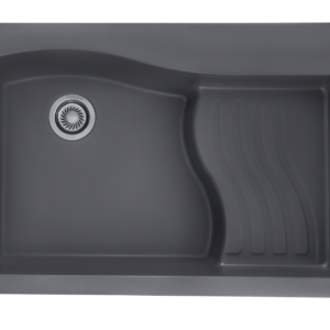 FS QUARTZ SINGLE BOWL WITH DRAIN BOARD 33x22x10