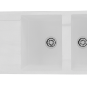 FS QUARTZ SINGLE BOWL WITH DRAIN BOARD 46x20x8