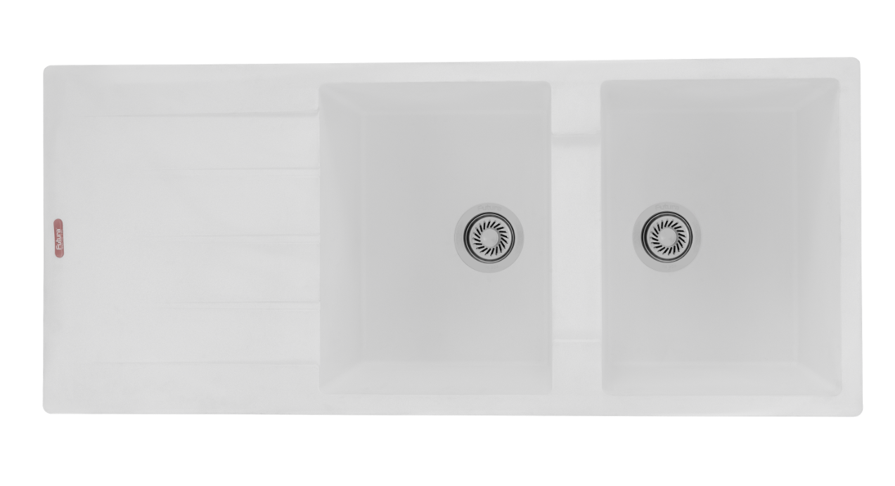 FS QUARTZ SINGLE BOWL WITH DRAIN BOARD 46x20x8