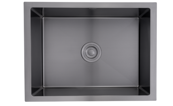 Futura Hand Carved Color Series (PVD-coated) kitchen sink in Black finish (example product photo)