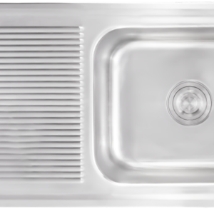 DURA SINGLE BOWL WITH DRAIN BOARD 36x20x8