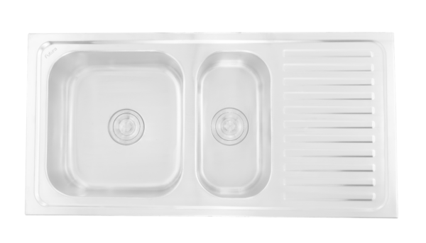 Futura Dura 40x20 sink with drainboard for Indian kitchens