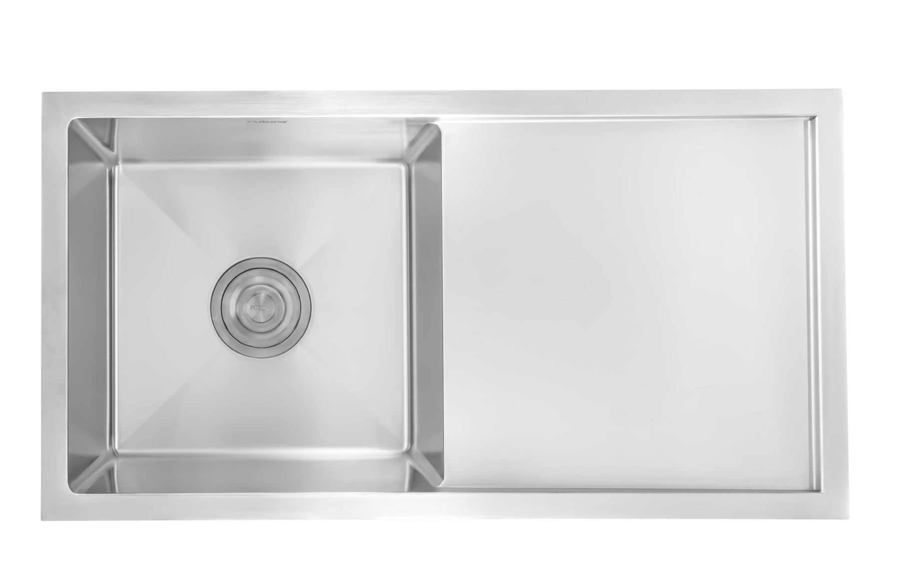 FS HAND CARVED SINGLE BOWL WITH DRAIN BOARD 29x16x8