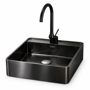 SQUARE WASH BASIN WITH FAUCET