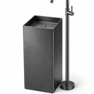 SQUARE STANDING WASH BASIN WITH FAUCET (TABLE TOP)- FS-4040QB-GG FA-02-WB-GG.png