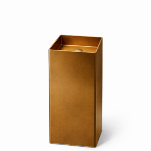 square wash basin with faucet fs-4040tl-rg